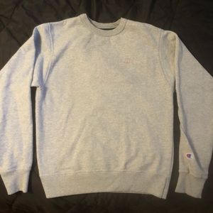 light grey authentic champion crew neck